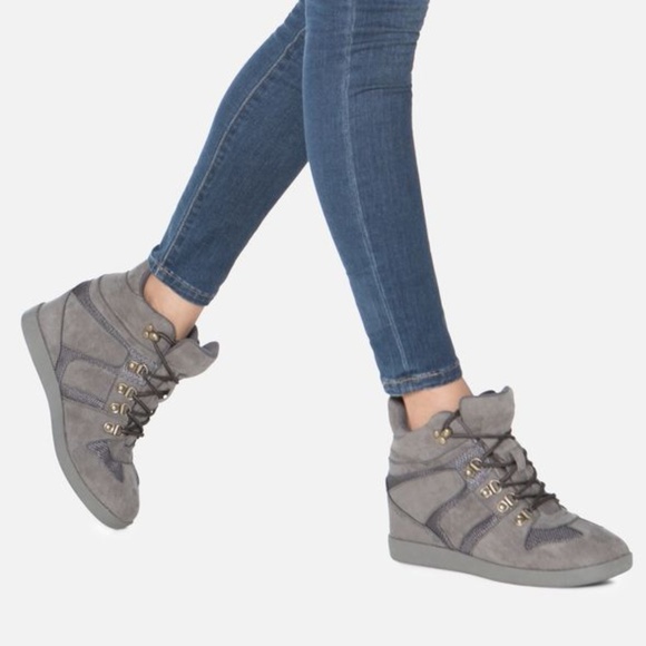 Shoe Dazzle Shoes - Gray Norma Sneaker. Shoe Dazzle